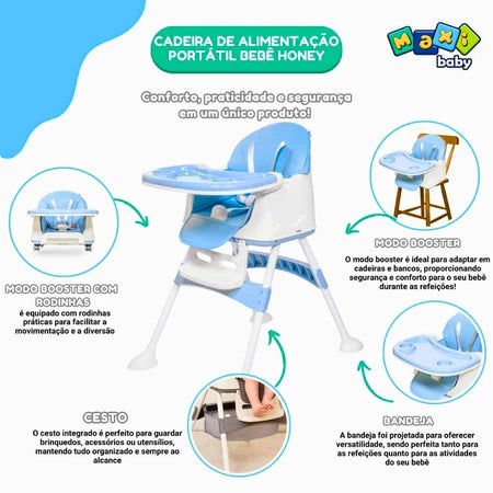 Cadeira de Alimentação Portátil 4 em 1 Honey Maxi Baby