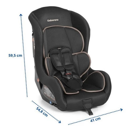 Cadeira para Auto Galzerano Maximus Preta 0 a 25 kg com Cinto de 5 Pontos