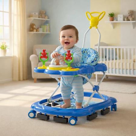 Andador Musical Megaluxo Infantil Azul Jumbobaby