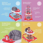 Andador Infantil Musical Para Bebê 2 em 1 com Empurrador La Bamba Maxi Baby 3 Ajustes de Altura