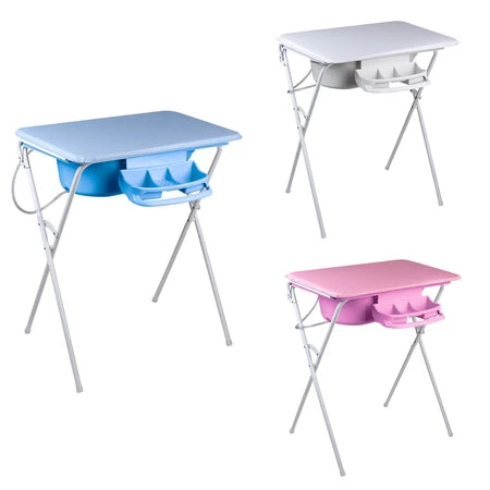 Banheira Luxo Baby Hércules com Suporte Dobrável, Trocador e Saboneteira 25L até 30kg