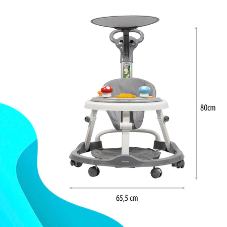 Andador Infantil para Bebê com Capota e Brinquedo Musical KaBaby