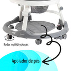 Andador Infantil para Bebê com Capota e Brinquedo Musical KaBaby