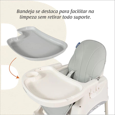Cadeira de Alimentação Portátil 4 em 1 com Rodas Gourmet KaBaby