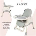 Cadeira de Alimentação Portátil 4 em 1 com Rodas Gourmet KaBaby